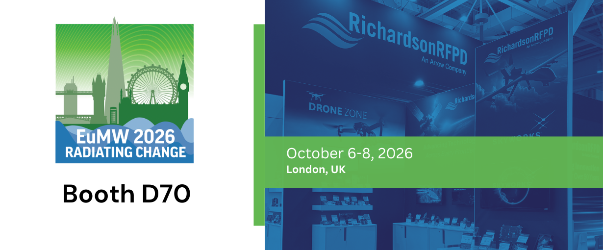 Poster dell'EuMW 2026 con lo skyline e la scritta «Stand D70».